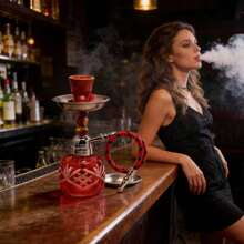 Mini Hookah Set - Made Of Sturdy And Durable Metal, Decorated With Animal Motifs, Suitable For Home Or Bar Use, Featuring A Water Filtration System, A Decorative Hookah, And Exquisite Craftsmanship. - one-size - View 12