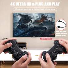 Nueva Consola X2 PLuS de la Casa de la Consola 24G Inalámbrico Retro TV de la Consola de Juegos en 3D - Negro - Ver 3