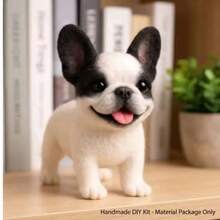 1Set Animal Crochet Kit For Beginners, Beginner Crochet Kit For Adults With Step-By-Step Text Tutorials, Dog DIY Knitting Kit, Cute Funny Home Decorative Ornaments, Birthday Valentine's Day Easter And Christmas Gifts - White French Bulldog - View 11