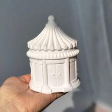 DIY Chinese Architecture Style Candle Holder Silicone Mold, Suitable For Resin, Gypsum, Cement, Concrete Casting, Reusable And Easy Demold - A - View 9