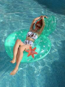 1pc Outdoor Summer PVC Inflatable Starfish Adult Backrest Lounge Chair With Water Games And Swimming Rings, Suitable For Beach Parties And Beach Water Sports, Pool Inflatable, Beach Essentials, Pool Float - Multicolor - View 3
