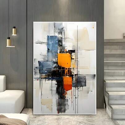 1pc, Abstract Texture Canvas Art, Modern Frameless Wall Decor, For Living Room And Bedroom Decoration