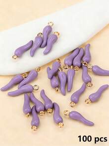 10/20/30/50/80/100 chiếc mặt dây chuyền hình ớt đỏ tráng men - Mặt dây chuyền hợp kim, bề mặt nhẵn, lỗ 2mm, thích hợp cho việc tự làm trang sức và thủ công, phụ kiện làm trang sức. - Nhiều màu - Xem 39