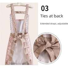 1pc Fashionable Floral Waterproof Canvas Apron - Breathable, Adjustable, Oil-Resistant, - Ideal For Chefs, Waiters And Cooking Enthusiasts - A - View 8