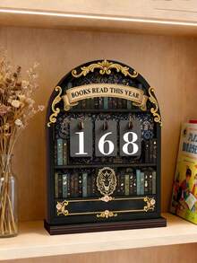 2D Retro Book Reading Tracker, Annual Book Counting Ornament - This Year'S Reading Tracker Can Track Up To 999 Books. Diy With A Base. Ideal For Office Books, Modern Books, Sturdy Structures, Bookshelf Decorations, Book Lovers' Gifts, Book Display And Storage, Bookshelf Counter Displays, And Reading Challenge Gifts. Suitable For Readers, Teachers, Writers, And Book Enthusiasts, Book Lover Gifts, World Book Day Gift Office Desk Accessories Desk Accessories Office Supplies Office Decor - Multicolor - View 10