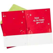 Hallmark Musical Christmas Card (Dogs, We Wish You A Merry Christmas) (599XSO9319) - Dogs, We Wish You a Merry Christmas - View 2