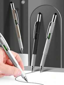 6-In-1 Pocket Genius Pen - A Versatile Device That Includes A Level, A Precise Screwdriver, A Stylus, And A Ruler - Sturdy And Easy To Carry, Ideal For On-The-Go Repairs And Creative Projects - Multicolor - View 9