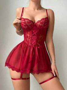 Exquisite, Alluring And Sweet Lingerie With A Sexy And Charming Style - Black - View 4