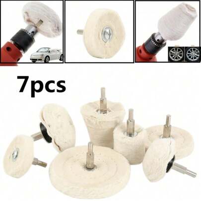 Polishing Buffing Pads Mop Wheel Buffer Pad Drill Kit For Car Polisher 7Pcs Set