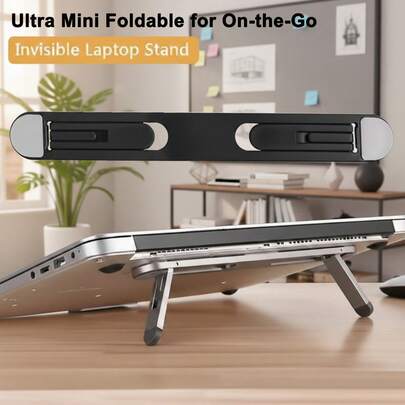 Foldable & Adjustable ABS Portable Computer Stand, Enhances Cooling And Ergonomic Design