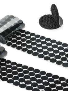 100张透明+100张圆形魔术贴自粘贴纸，幼儿园安静书贴纸，亲子手工活动贴纸，透明双面魔术贴 - A - 查看 4