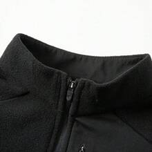 Mubberry Unique Mens Fleece Sweatshirt Jacket Pullover Pockets Warm Winter Jacket Thermal - 黑色 - 查看 3