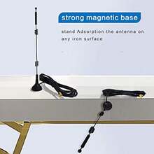 Antena WiFi de doble banda de largo alcance paquete de 4 Eifagur 9dbi 2.4GHZ 5GHZ RP-SMA Conector con base magnética para cámara IP WiFi Router dispositivos de red de computadora extensor de - Antena de montaje en pared - Ver 6
