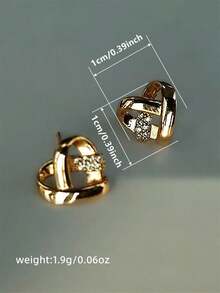 Fashion Heart Design Stud Earrings, Casual Jewelry For Women, Simple Jewelry For Party, Daily Decor,  All-Match & Exquisite Jewelry For Birthday Gift, Heart Shaped Earrings - 銀色 - 查看 5