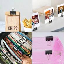 40 piezas de clips para carpetas extra grandes de 5,08 cm (2 pulgadas) para uso de oficina - Negro - Ver 3
