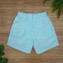 Boys' Linen Shorts, Premium Sizes 2 To 16 - Celeste - Ver 2
