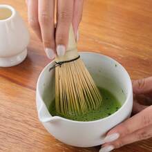 1个日式抹茶筅（茶筅），绿茶搅拌器，竹制配件，抹茶工具，日式茶道抹茶刷，抹茶碗架，抹茶勺搅拌刷 - 彩色 - 查看 3