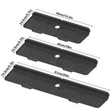 1pc Silicone Water Faucet Splash Guard Mat, New Design Kitchen & Bathroom Sink Drying Pad, Foldable Sink Splash Proof Pad, Anti-Splash Silicone Faucet Mat, Thickened With 3-Degree Slope To Prevent Water Accumulation - Multicolor - View 3