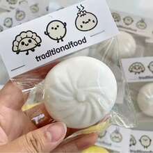 1个逼真食物玩具 - 解压捏捏乐 - 饺子 - 慢回弹 - 流体球 - 可塑形 - 奶黄包饺子捏捏乐 - 生日礼物 - 节日礼物 - 复活节礼物 - 情人节礼物 - 圣诞节礼物 - 万圣节礼物 - 礼物 - 玩具 - 彩色 - 查看 13