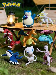 1pc Random Pocket Monster Anime Model Handmade Kapi Beast Deity Firedragon Super Cute Fantasy Cartoon Character Pocket Monster Movable Toy Birthday Gift - Multicolor - View 1