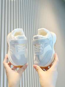 2 đôi giày trẻ em thoáng khí, giày thể thao mùa xuân/thu cho bé, giày nhẹ cho trẻ mới biết đi, unisex - Màu be - Xem 6