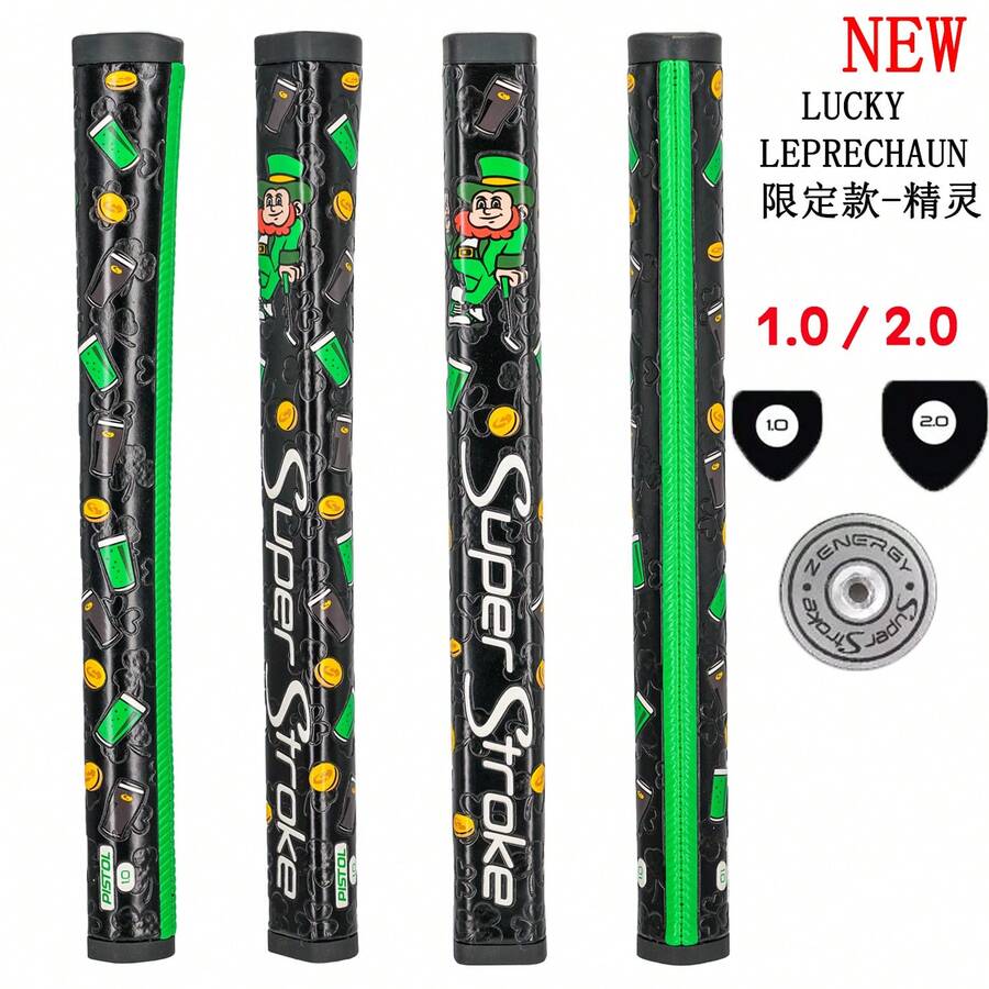 1个全新ZENRGY手枪系列GT1.0/2.0幸运符高尔夫推杆握把 - 黑色 - 查看 1