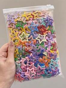 Kit Of 100 Colorful Star Hair Clips, Y2K Style, Dopamine/Anti-Slip, For Girls - 30 件裝 - 查看 8