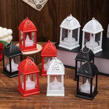 3/6pcs Plastic Mini Lanterns, Hollow Top Design For Easy Carrying, Flameless Warm Light, Retro LED Electronic Plastic Decorative Lamps, Home Decor Accents, Atmosphere Lights For Bedroom, Living Room, Camping, Outdoor, Dates, Picnics, Crafts - Hollow Out Four-corner Lantern - View 7