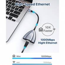Adaptador USB C a Ethernet con carga 1 Gbps 3 en 1 USB-C Hub Ethernet con conector de audio de 3 5 mm y USB C 2.0 hasta 480 Mbps adaptador Gigabit RJ45 a USB C Ethernet para computadora - gris - Ver 4