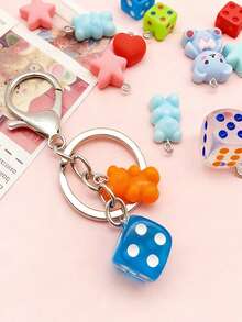 30/50/80/100pcs/Pack Random Mixed Color Realistic Cute Resin Food DIY Pendant, For DIY Earrings, Bracelets, Jewelry Making Accessories - Multicolor - View 10