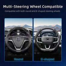 Segmented Carbon Fiber Steering Wheel Cover, Anti-Slip Carbon Fiber Style Steering Wheel Cover, Car Protective Cover, Universal Car Fit Steering Wheel Cover, Car Clip-On Steering Wheel Cover - Two-pack - View 4