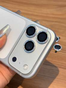 3片装 - 银色星空相机镜头保护膜，兼容 17 Pro Max（6.9英寸），9H硬度，星空图案，高清透明，带独立金属环，兼容 17 Pro、16 Pro Max、15、14、13、12和11系列，情人节礼物，适用于日常、办公室、家庭使用，防水防震防摔防刮。 - 銀色 - 查看 3