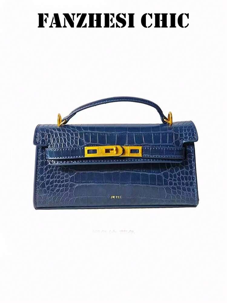 Deze nieuwe, luxe en lichtgewicht handtas, gelanceerd in 2025, heeft een bruin-wit kleurblokontwerp met en geweven patronen, wat de tactiele kwaliteit versterkt. De vintage-geïnspireerde metalen details met een verfijnde sluiting maken de tas geschikt om in de hand te dragen en bieden zowel elegantie als functionaliteit. - Veel kleurig - Bekijken 18