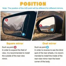 2PCS Round HD Glass Convex Rear View Mirror With Frame 360 Wide Angle Side View Mirror Accessories With Self Adhesive Back  For Car SUV And Trucks - 2PCS - View 5