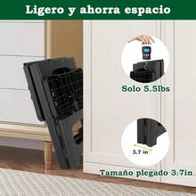 Taburete Plegable de 2 Pasos,Antideslizantes Banco Plegable Portatil para Adultos y niños, soporta 250 lbs,Banquitos Multifuncional para la Cocina,el baño,el Lavabo,la Autocaravana - Negro - Ver 7