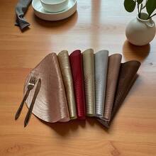 Set Of 4, 6, Or 12 Placemats, Round Table Setting Mat, Elegant Design, Waterproof. - Random - View 1