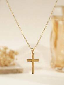 1 pieza Collar con colgante minimalista de sol y luna - Amarillo Oro - Ver 8