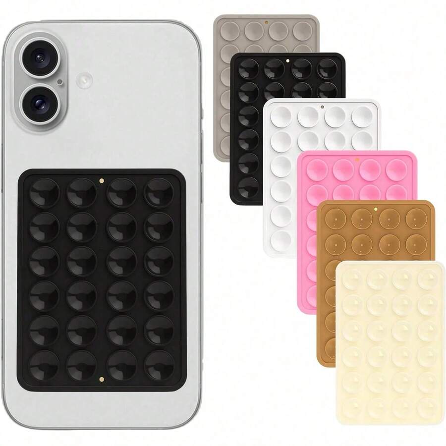 1pc Silicone Suction Cup Phone Case Stand, Phone Suction Cup, Octobuddy, Sticky Phone Grip, Sticky Phone Holder, Compatible With Smartphones - 多色 - 查看 1