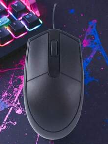 mouse GAMER semi professional de cable con 3 teclas,Uso: ideal para juegos FPS, MOBA y MMO gracias a su precisión y rapidez. - Negro - Ver 3