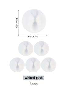 3 piezas Organizador de cables de escritorio, Soporte para cables de datos, Clips para cables de auriculares y cargadores, Gestión de cables de escritorio, Adecuado para el hogar, la oficina, la cocina, todo el año, sin necesidad de electricidad, adecuado para Halloween y Navidad (Blanco) - Blanco paquete de 3 - Ver 13