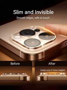 1pc Camera Lens Protector - Suitable For IPhone 17 Pro Max/17 Pro/17 Air/16/15/14/13/12/11 Pro Max Plus, Includes 9H Tempered Glass Camera Screen Protector, Anti-Scratch, Anti-Fingerprint, Easy To Install, Compatible With Phone Cases - Clear - View 7