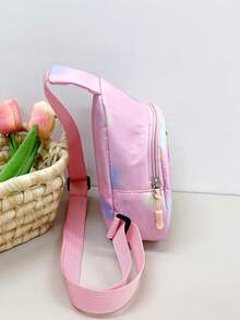1pc Young Girl's Lightweight Zipper Closure Casual Chest Bag/Waist Bag, Suitable For Daily Use - Chest Bag - View 8