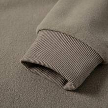 Mubberry Mens Double Side Fleece Jacket Pullover Pockets Warm Sweatshirt Winter Jacket Thermal - 咖啡 - 查看 5