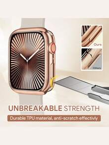 Ốp lưng mềm, khung rỗng, bảo vệ đồng hồ tương thích với Apple Watch Ultra 11 10 SE 9/8/7/6/5/4/3/2/1. Ốp cho Smart Watch 40 MM 41 MM 42 MM 44 MM 45 MM 46 MM 38MM 49 MM. Chất liệu TPU mềm dẻo, siêu mỏng, chống sốc, chống trầy xước, chống va đập, trọng lượng nhẹ, cảm ứng nhạy. (Không có kính) Tương thích với dành cho cả nam và nữ. - Hoa hồng vàng - Xem 6