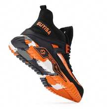 (2-5 Working Days Delivery) Anti-Smash Puncture-Proof Orange Mid-Cut Boots For Men Women, Men's Steel Toe Lightweight Breathable Safety Boots, Excellent Gift For Father's Day Labor Day Back To School, Designed For Industrial And Mining Heavy Duty Work (For Women, This Size Is Slightly Larger, Please Choose Size 1.5 Smaller!) - Black - View 10