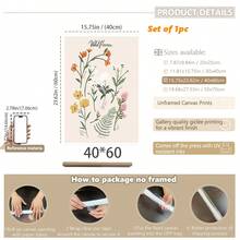 1pc Paintings Canvas Wall Art - Spring Art, Easter Decor, Bohemian Easter Art, Floral Art, Neutral Color Wall Decor, Floral Art - Baby Goods – Framed Nursery Wall Art Perfect Fit For Playroom Decor Nursery Decor, Childcare Room Decor, Preschool Decor, Boy's Room Decor Girl's Bedroom Decor Kids' Room Decor Easter Wall Decor, Nursery Spring Decor, Easter Children's Room Posters, Spring Decor Posters - Multicolor - View 56