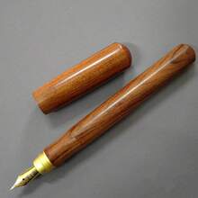 1 Pen, 0.5mm Shiny Tip, Solid Wood Handle, Brass Accessories, Rotating Cap, Suitable For Calligraphy Creation, Preferred For Creation, Elegant And High-End, Noble And Luxurious, Built-In Ink Absorber, Suitable For 2.6mm Caliber Ink Bags, Deep And Smooth Texture, Suitable For Business Office And Campus Learning, Preferred For Student Stationery; Can Be Used As A Unit Gift, Colleague Gift, Friend Gift, Suitable For Holiday Gift Scenarios - Valentine's Day, School Start Season, Graduation Season, Birthday, Christmas, Father's Day, Mother's Day, Teacher's Day, Thanksgiving; Suitable For Signature, Calligraphy, Artistic Creation, And Pen Gifts, It Is A Good Choice - Type a - View 11