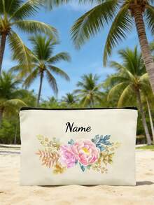 1 件可定制的独特时尚简约字母印花轻便袋，可容纳手机、化妆品、硬币，方便旅行、多用途、大容量、多功能、多功能、彩色、可爱、可爱、简约、有趣、卡哇伊、Y2K、极简主义、通勤、商务休闲、基础款、定制、个性化、独特、定制、送给他的理想礼物、送给她、她、家人、朋友、女朋友的理想礼物、周年纪念日、生日、节日/度假、户外/郊游/旅行/徒步旅行/体育场/运动/登山、商务/通勤/工作/办公室 - 米色 - 查看 7