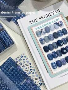 日式格子美甲印花箔，采用四季棕色条纹密胺面料设计，适合美甲沙龙DIY，轻松打造美甲造型，也可作为女士节日礼物赠送（需搭配印花胶使用） - 彩色 - 查看 11