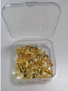 50 piezas de pendientes de botón de acero inoxidable dorado de 3-12 mm con respaldos de pendientes, para suministros de fabricación de joyas DIY - Dorado - Ver 9